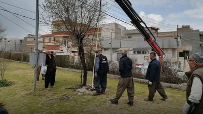 سەرچاوەی ئاوی باخچەکانی سلێمانی بۆ وەرزی هاوین ئامادە دەکرێن