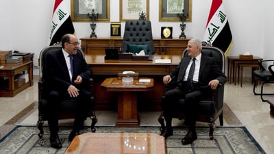 المالكي يزور رئيس الجمهورية للتأكيد على وحدة المواقف بين القوى السياسية