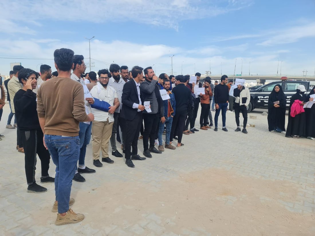 صور: تظاهرتان لخريجات وخريجي المثنى للمطالبة بالتعيين.. ووعد من المديرية