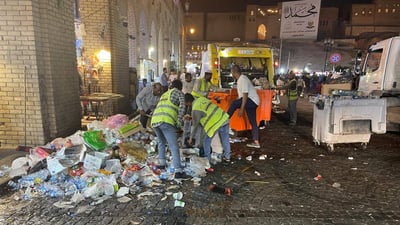 شەوی رابردوو لە هەولێر نزیکەی 30 تۆن زبڵ و خاشاک کۆکرایەوە