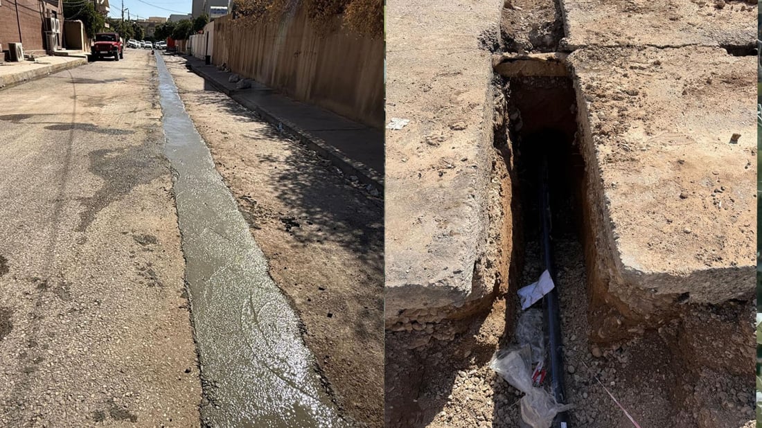 تۆری ئاوی گەڕەکی ئەندازیارانی هەولێر گۆڕدرا 