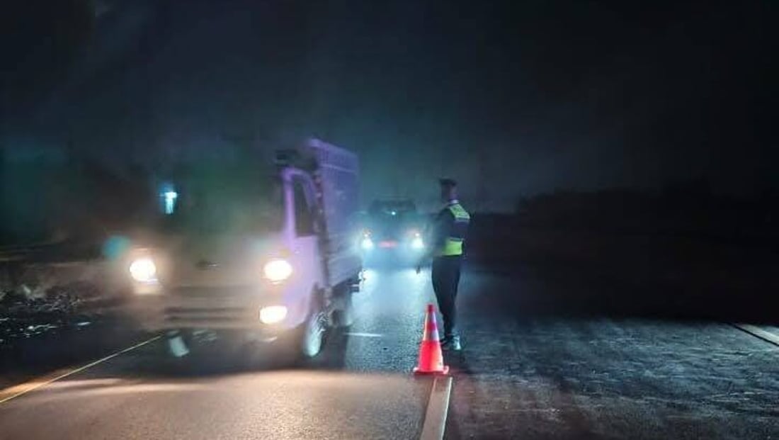 تخسف على طريق هيت – البغدادي ودورية مرابطة لتنبيه السائقين