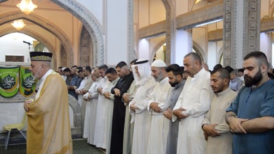 شاهد صلاة العيد من جامع تكريت الكبير.. الإمام دعا إلى حفظ العراق من الفتن