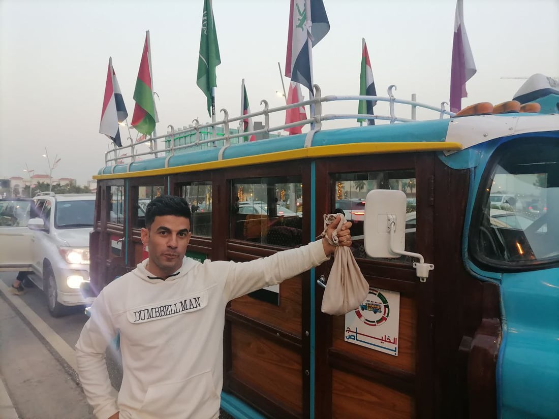 باص البصرة الخشبي في أربيل.. احتفاء كردي بخليجي 25 (فيديو)