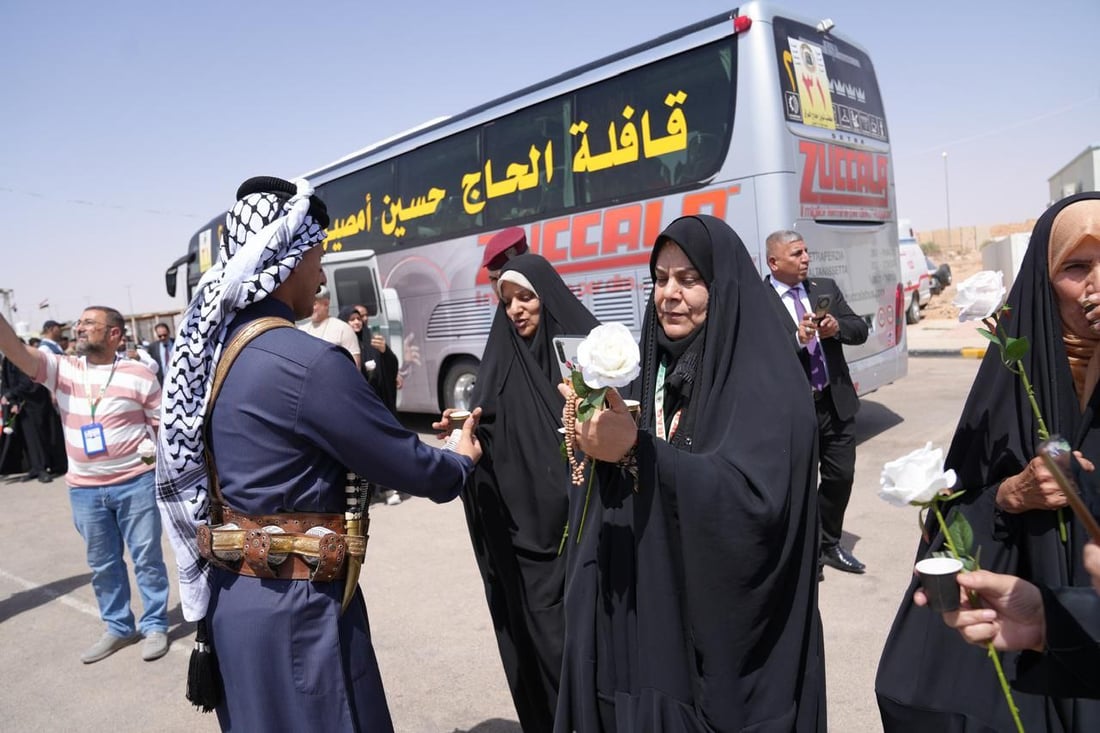 صور من منفذ عرعر: تفويج أولى رحلات الحج البرية إلى السعودية