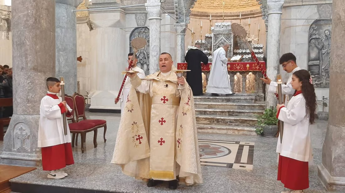 Photos: New Year’s eve mass in Hamdaniya