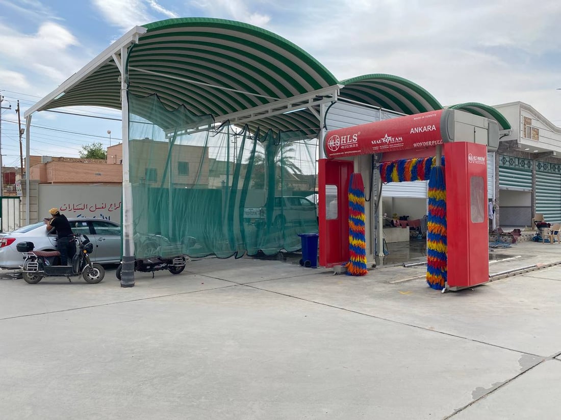 اغسل سيارتك بـ5 دقائق.. “قلعة هيت” تنصب أول منظومة ذكية لتنظيف العجلات (صور)