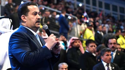 السوداني يعلن انطلاق خليجي 25 من ملعب جذع النخلة في البصرة (صور)