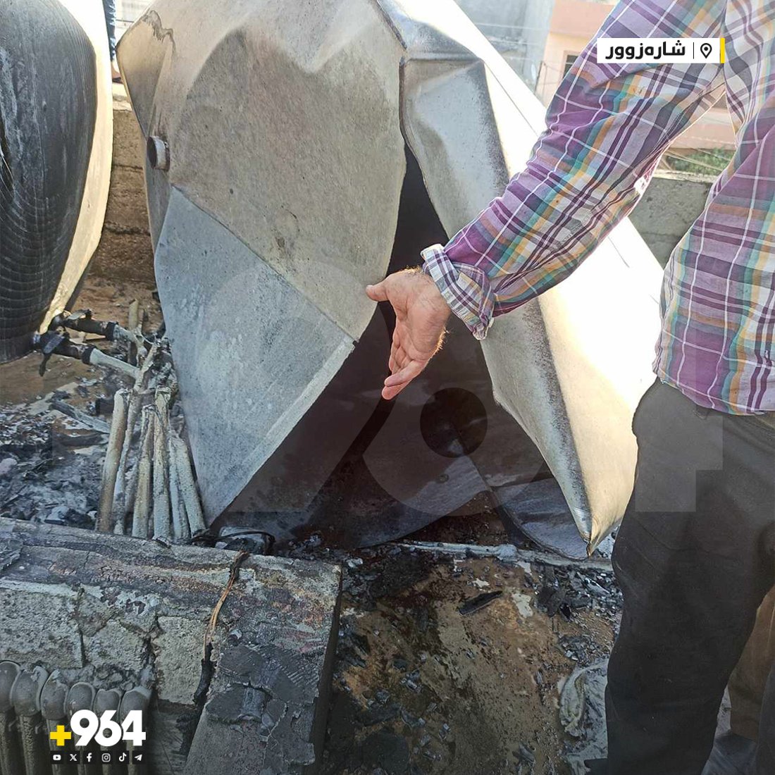 بەرمیلێک نەوت جەستەی کارمەندێکی نەخۆشخانەی سووتاند