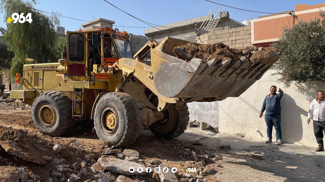 بەشێکی گەڕەکی ئیمام عەباس چیمەنتۆ دەکرێت