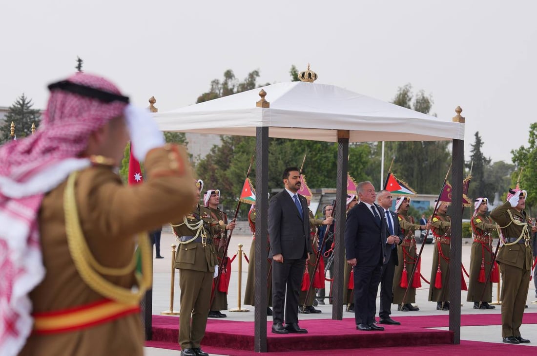 الملك عبد الله الثاني يستقبل الزيدي في عمّان بمراسم رسمية