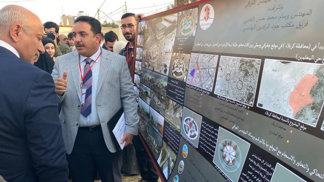 صور: وسام الكفائي يفوز بتصميم “نصب المهندس العراقي” في كربلاء