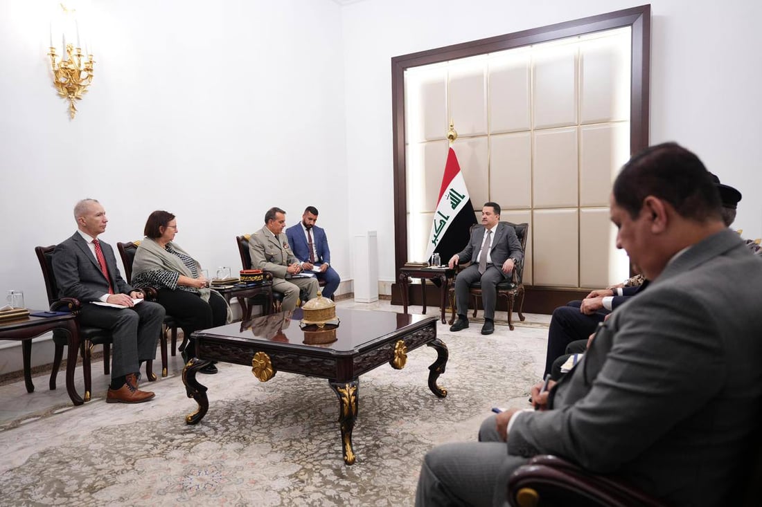 Al-Sudani, NATO Iraq commander review training cooperation in Baghdad meeting