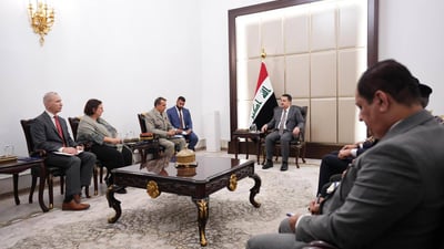 Al-Sudani, NATO Iraq commander review training cooperation in Baghdad meeting