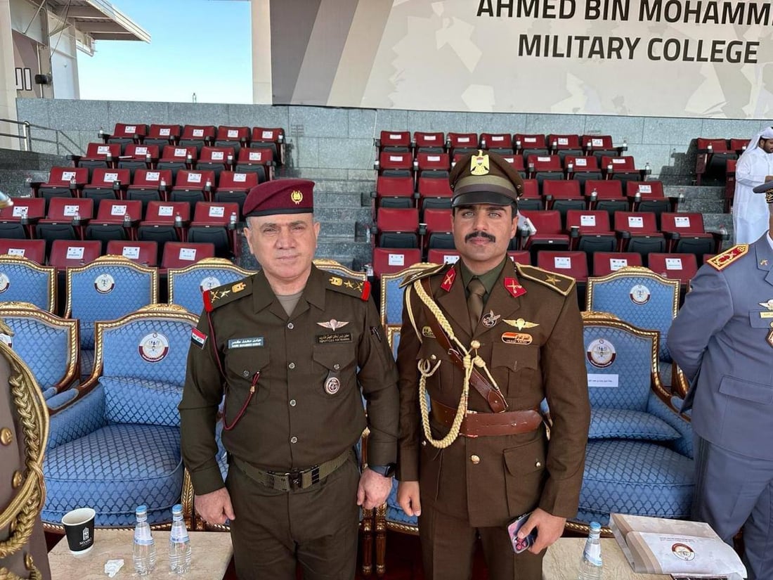 العراق أولاً في كلية قطر العسكرية.. المركز المتقدم لملازم من ديالى (صور)