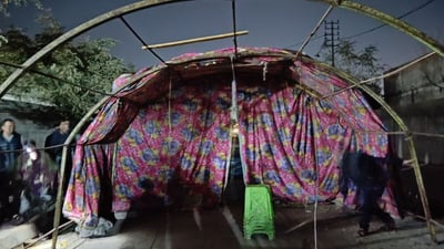 خێوه‌تی ناڕەزایەتییەكانی گەڕەكی نەورۆز هەڵگیرا