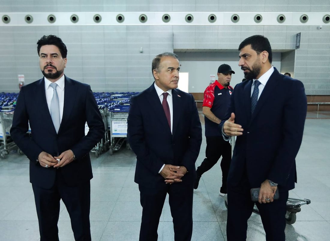 فيديو وصور: أسود الرافدين يصلون إلى جدة للمشاركة في كأس الخليج