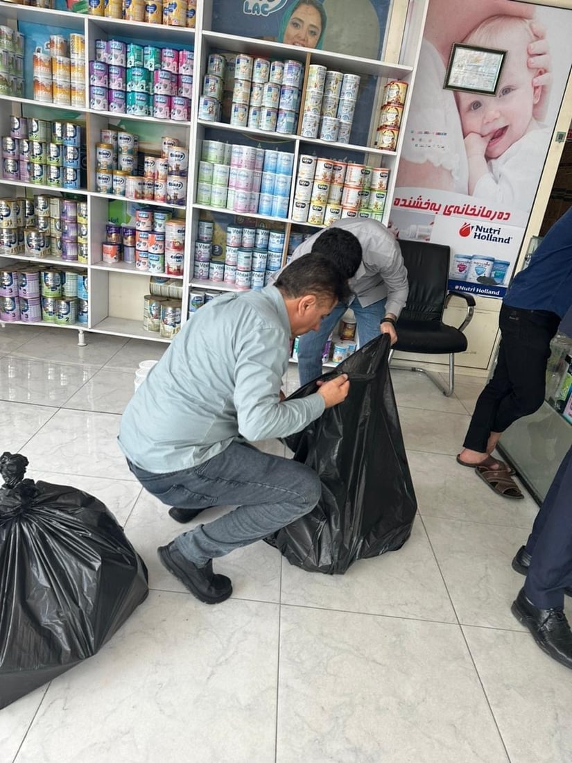 زیاتر لە هەشت هەزار قووتووی شیر دەستی بەسەردا گیرا