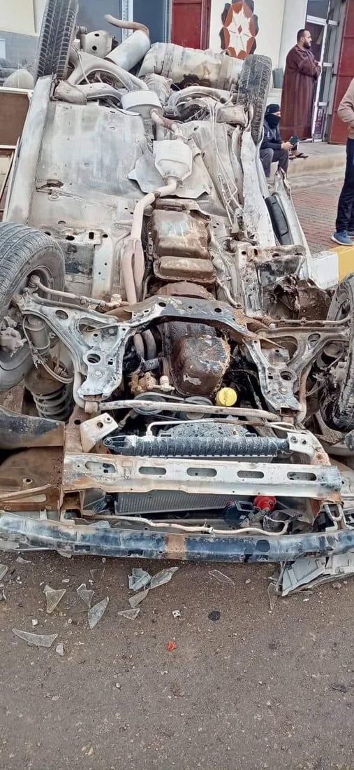 حديثة: خلل في الفرامل يتسبب بانقلاب “أوبل” وتضرر “سورنتو” وإصابة شخصين