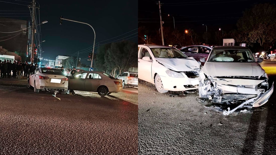 بە رووداوی هاتوچۆ سێ هاوڵاتی بریندار بوون