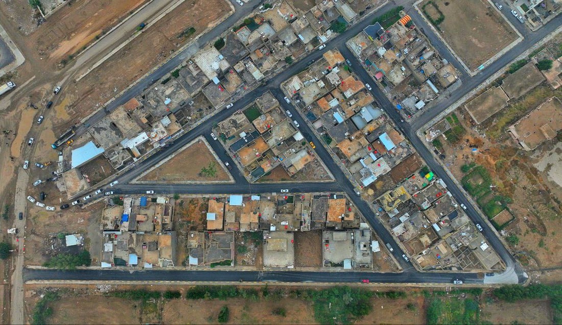 محافظ واسط ينشر صوراً من الجو للعزيزية: تم الإنجاز 100%