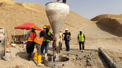 كاره‌كانى دروستكردنى به‌نداوى باوه‌نور به‌رده‌وامه‌ و 15%ـى ته‌واو كراوه‌