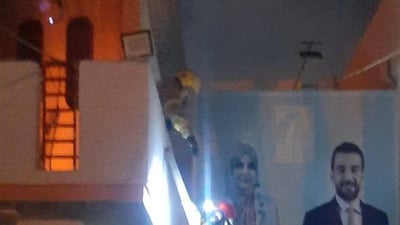 صور: النيران تلتهم مكتب نائبة عن حزب تقدم في نينوى