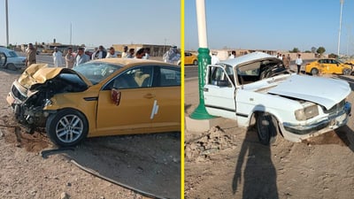Two killed, seven injured in traffic accidents near Nasiriyah