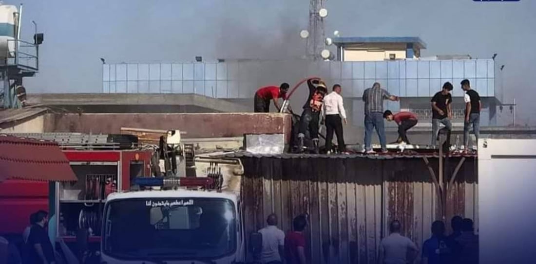 صور: حريق يلتهم ردهة الخدج في مستشفى العزيزية العام