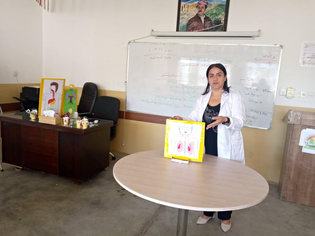 مامۆستاكه‌ی مێرگه‌سۆر شێوازى وانه‌وتنه‌وه‌ى گۆڕى