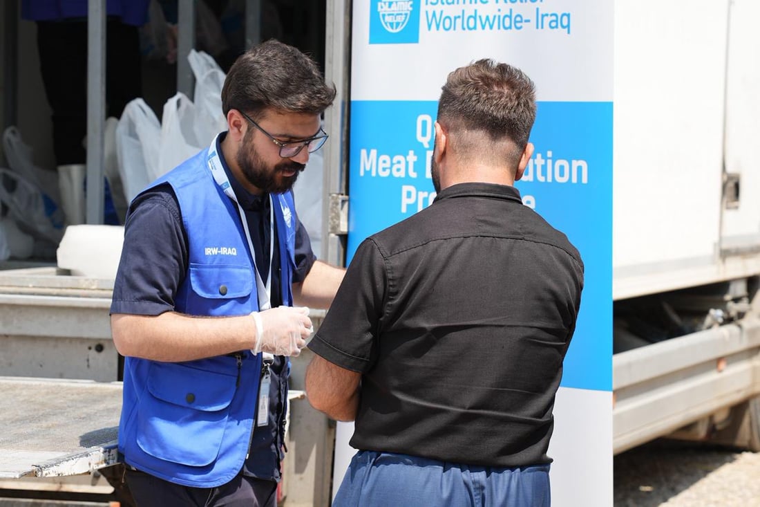 له‌ هه‌ڵه‌بجه‌ یه‌ک تۆن گۆشتى سوور به‌سه‌ر خێزانه‌ هه‌ژاره‌كان دابه‌ش كرا