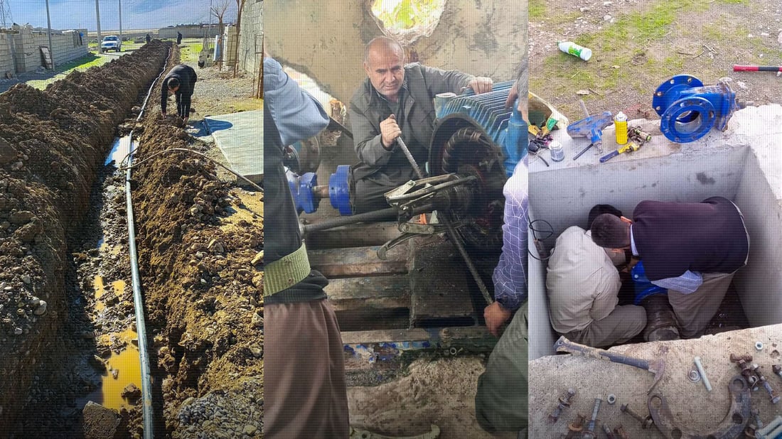 فەرمانگەی ئاوی راپەڕین بەدەست شکانی بۆریی ئاوەوە گیری خواردووە