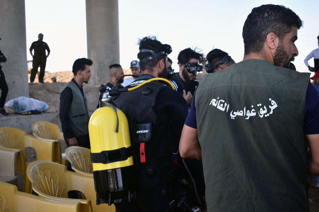 القائم: “فريق غواصين” جاهز للإنقاذ.. ومنظمة أميركية توفر المعدات (صور)