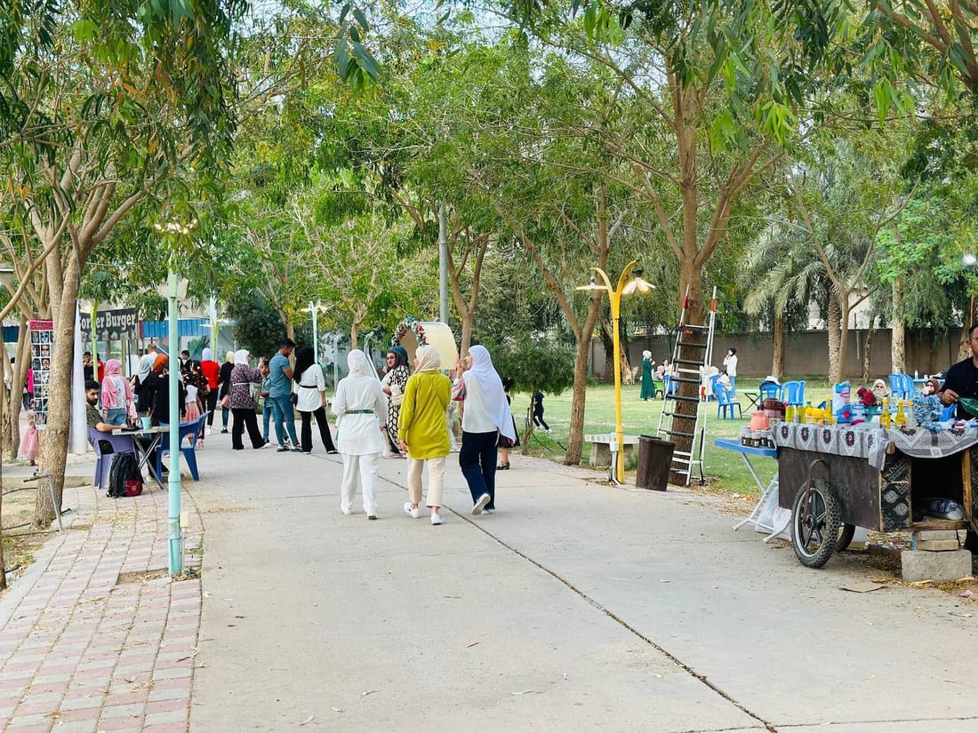 “تعالوا إلى الرمادي.. الأجواء رائعة”.. ملاهي السندباد عيد للكبار والصغار (صور)