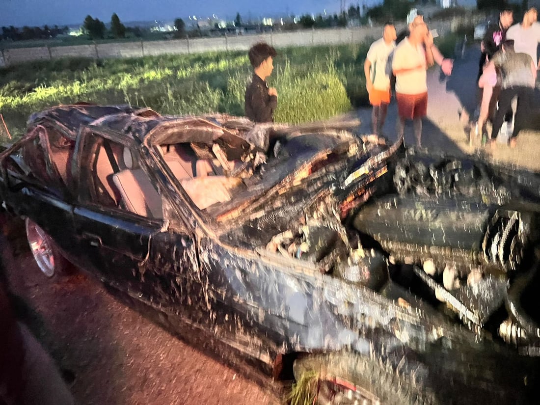 ئۆتۆمبێلێک وەرگەڕا و پێنج کەس بریندار بوون