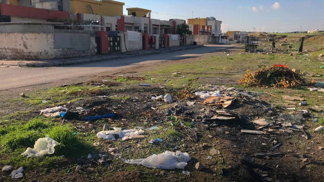 رێگای سایە سیتی لە سلێمانی پڕبووە لە زبڵ