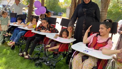 NGO distributes wheelchairs to students with disabilities across Kurdistan Region, Iraq