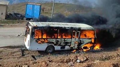 پاسه‌ سووتاوه‌كه‌ى سه‌رى به‌رد زیانى گیانى نه‌بووه‌