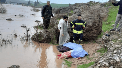 سێ کەس گیانیان لەدەستدا؛ ئۆتۆمبێلی خێزانێکی عەرەب وەرگەڕا و کەوتە ناو ئاوەوە