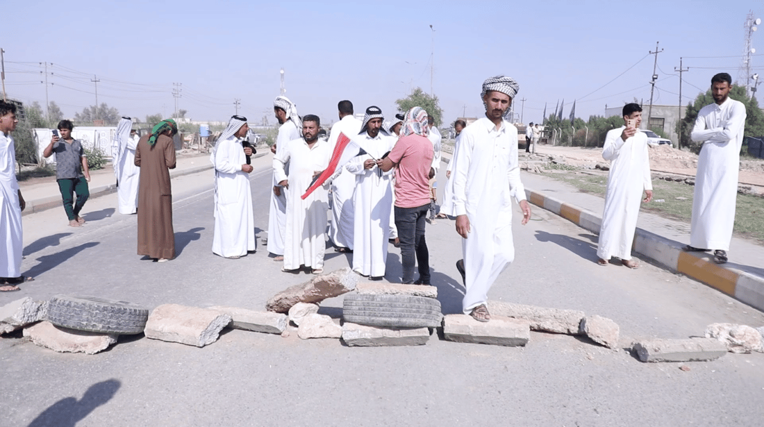 Protesters in Diwaniyah block road over stalled infrastructure project