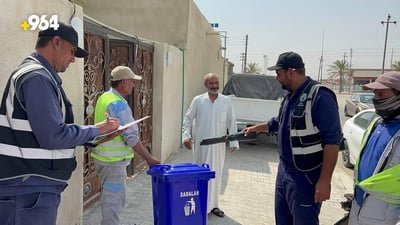 Sufwan municipality distributes waste containers to reduce littering