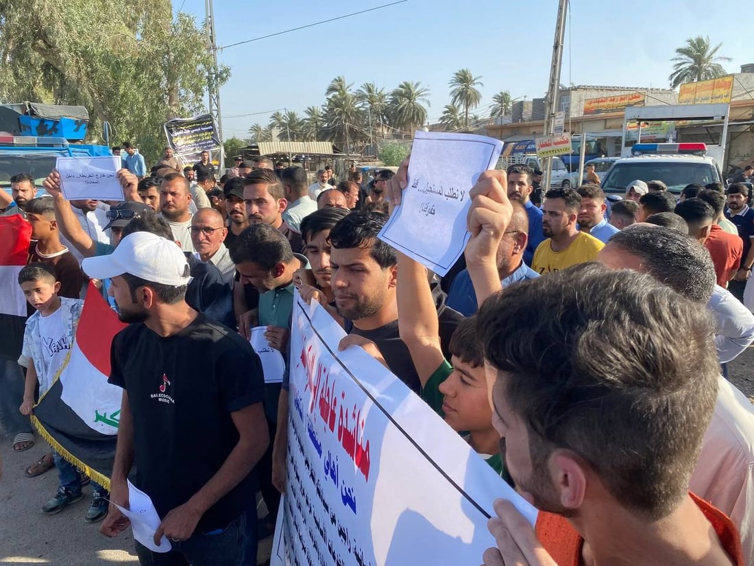 الگاطون تحتج على تلكؤ مشروع مجاري بعقوبة وتسأل نوابها: أين أنتم بعد الانتخابات؟ (صور)