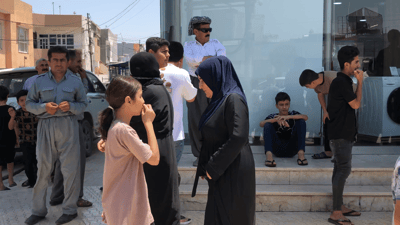 هاوڵاتیانی گه‌ڕه‌كی باداوه‌ی هه‌ولێر رێگه‌یان گرت و داوای ئاو ده‌كه‌ن