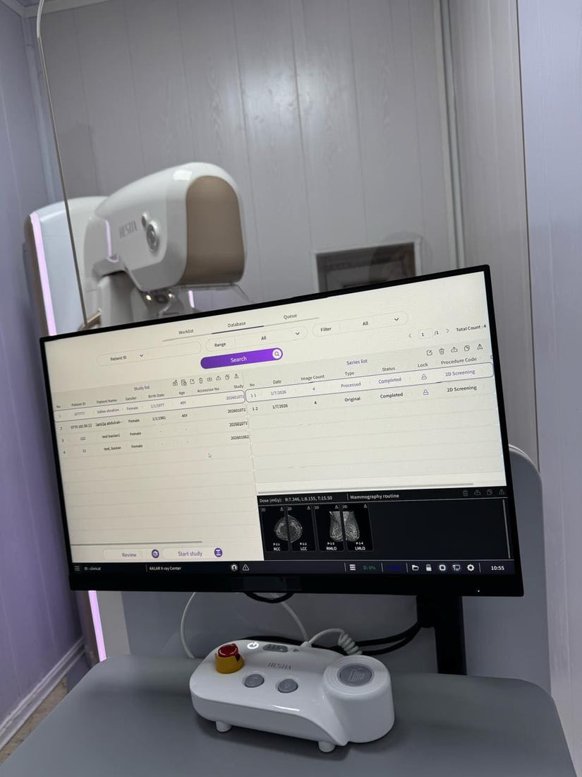 مامۆگرافی لە گەرمیان دانرا و مەچن بۆ هیچ شوێنێکی تر