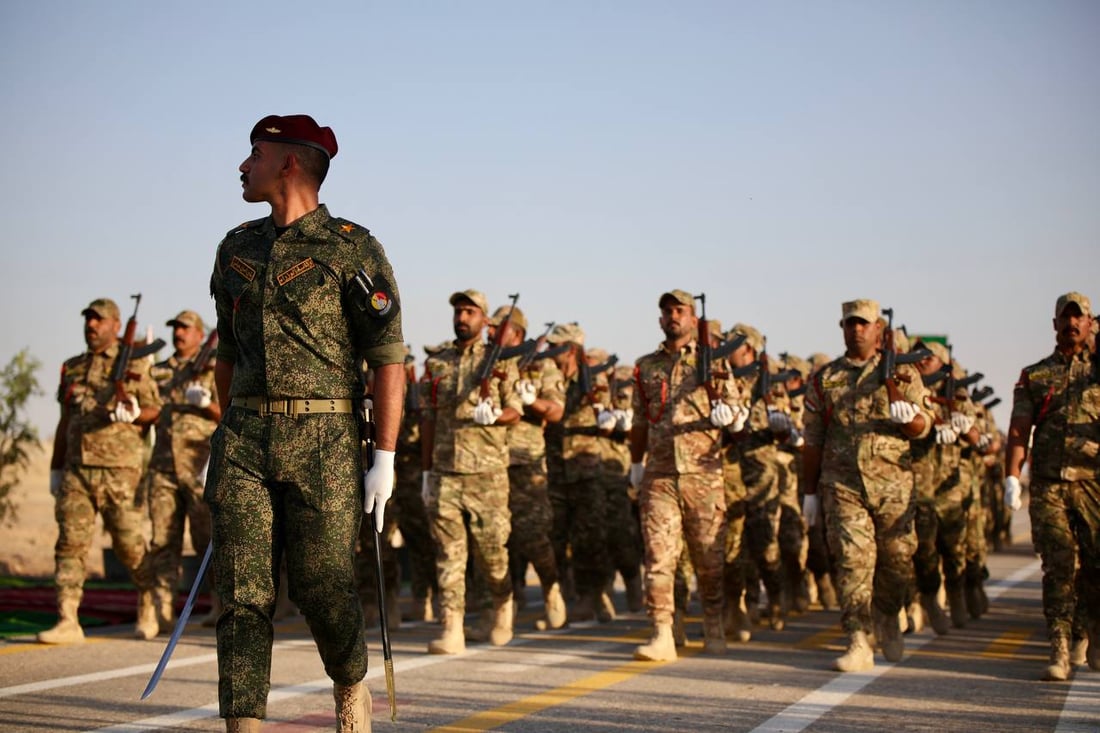 صور: فرقة العباس تستعرض “الجاهزية القتالية” بمشاركة طائرات الهليكوبتر