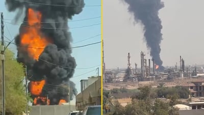 الإطفاء تنقذ مصفى الدورة من كارثة بعد احتراق 5 صهاريج ممتلئة (فيديو)