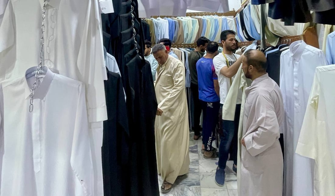 مدن شمال البصرة حتى الجبايش تعتمد على دشاديش القيصرية في المْدينة (صور)