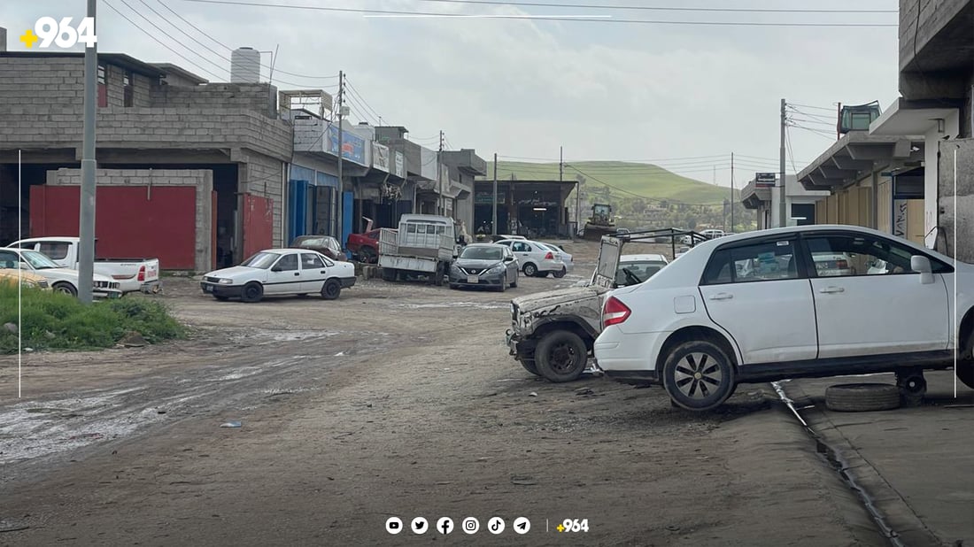 شەقامەکانی ناوچەی پیشەسازی بەردەڕەش کۆنکرێت دەکرێن