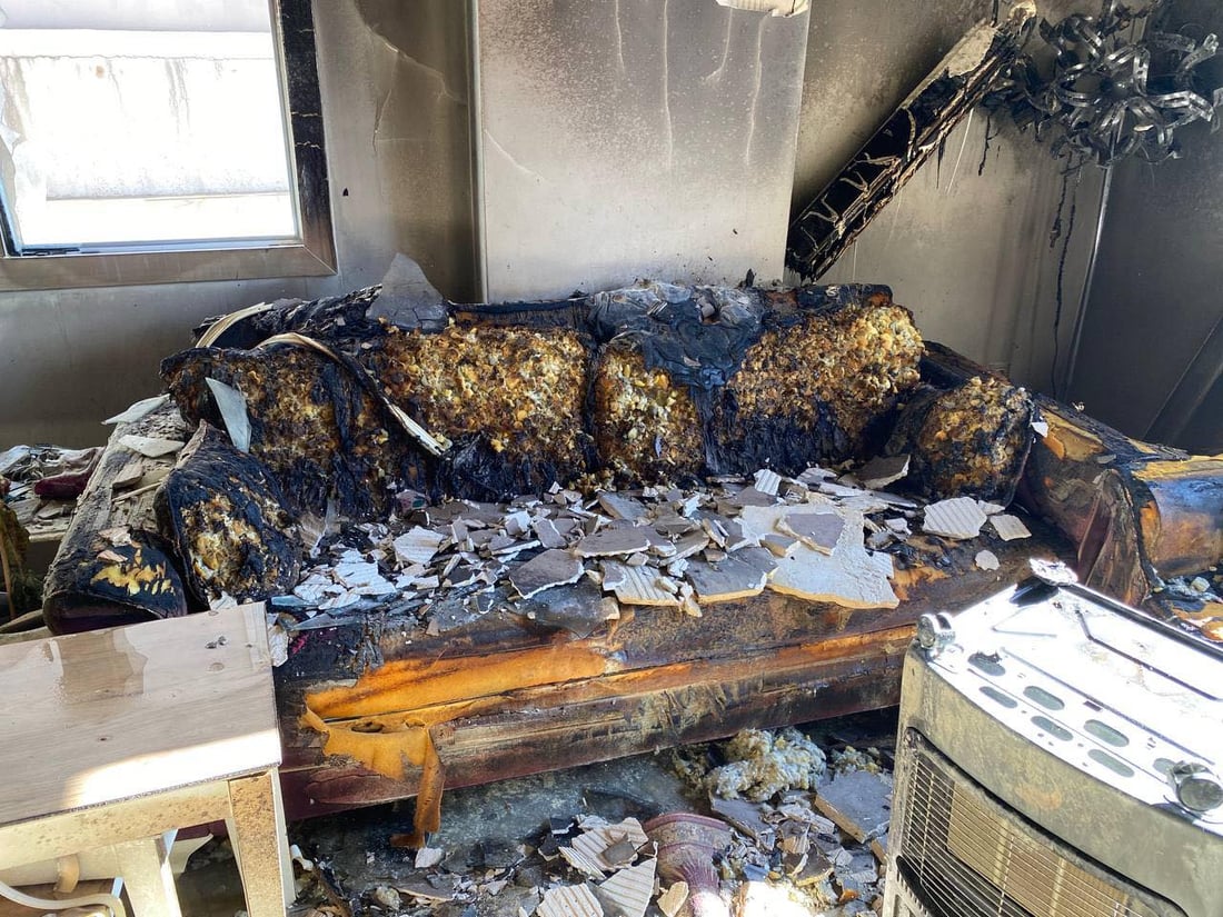 ماڵێک لە باڵەخانەیەکی هەولێر بەتەواوی سووتا