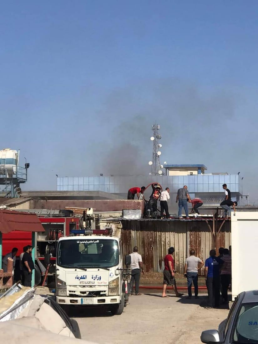 صور: حريق يلتهم ردهة الخدج في مستشفى العزيزية العام
